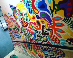 BOUTIQUE MURAL COLORFUL ABSTRACT