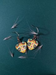 FOR YOUR HEART YELLOW GLASS EARRINGS