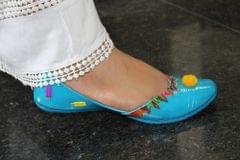 BLUE POPSICLE ~ Beautiful Handpainted Juttis