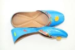 BLUE POPSICLE ~ Beautiful Handpainted Juttis