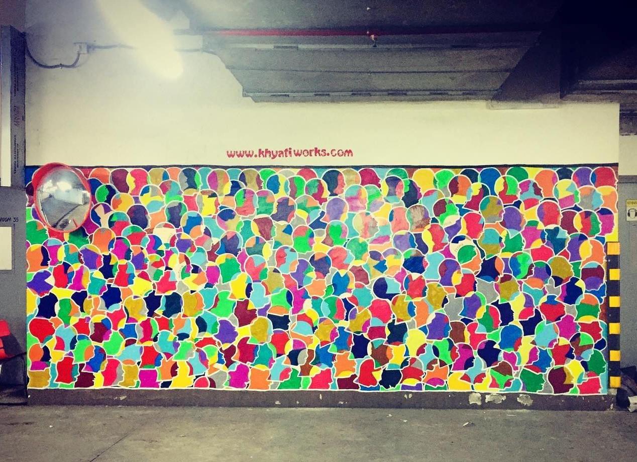 ' Celebrating Diversity ' Mural at DLF Mall of India, Noida