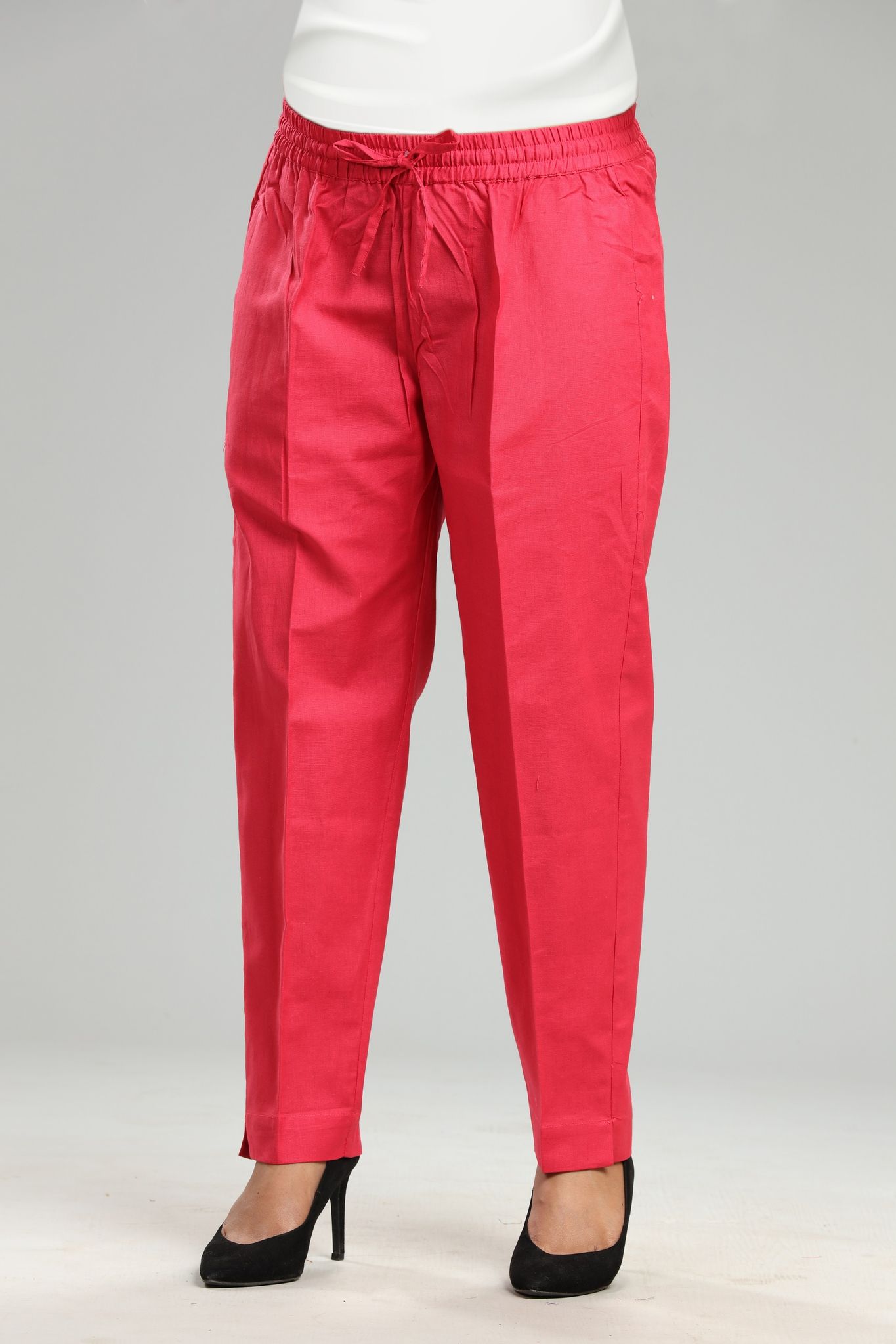 Women Coral Pink Palazzo Trousers