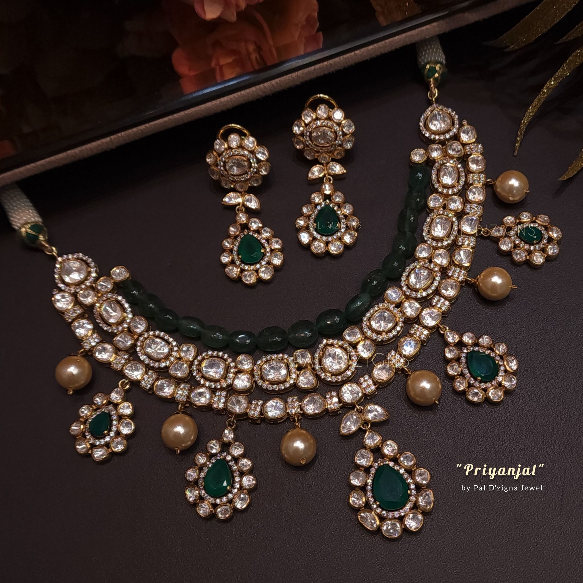 Priyanjal Moissanite Polki Set