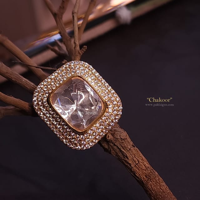 Chakoor Moissanite Polki Ring