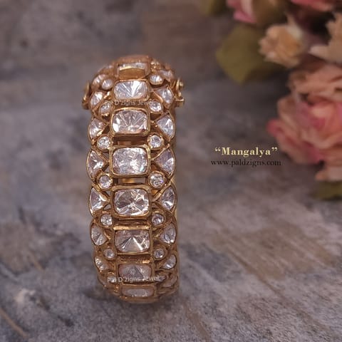 Moissanite polki bangles