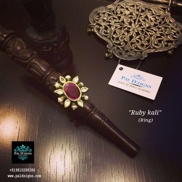 Ruby Kali Kundan Ring