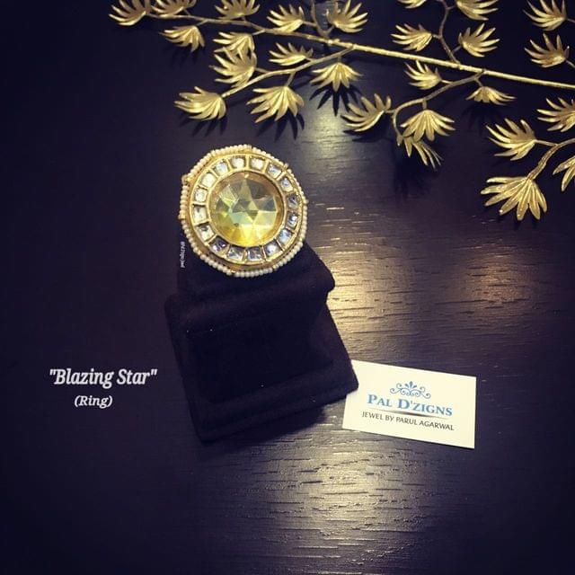 Blazing Star kundan ring