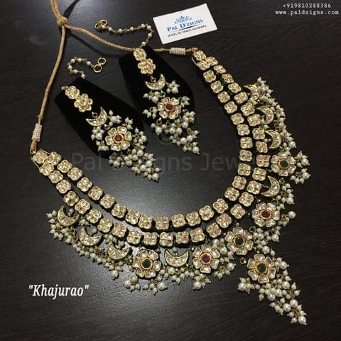 Khajurao kundan necklace set Khajurao kundan necklace set
