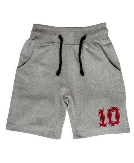 Light Grey Shorts with 10 Print