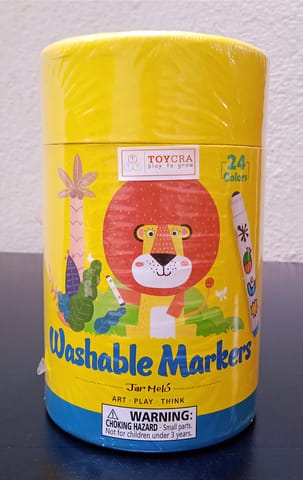 Jar Melo Washable Markers Set; Non-Toxic; 24 Colors