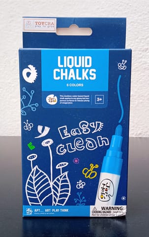Jar Melo Liquid Chalk Markers- 6 Colors; For Chalkboard, Blackboard, Glass, Windows
