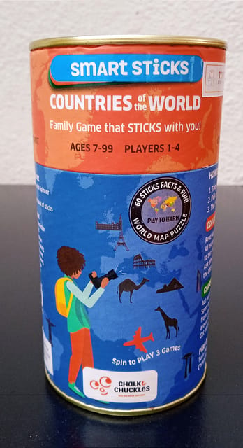 Smart Sticks Countries of The World, A Super Fun Learning, Family and Travel Game