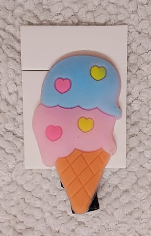 Ice Cream Shaped Hair Clip -  Multicolored