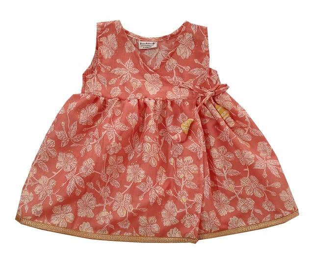 Baby Girl's Jabla Style Frock with Floral Print - Pink