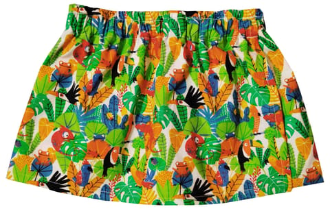 Snowflakes Girls' Skorts With Jungle Prints - Multi Colour