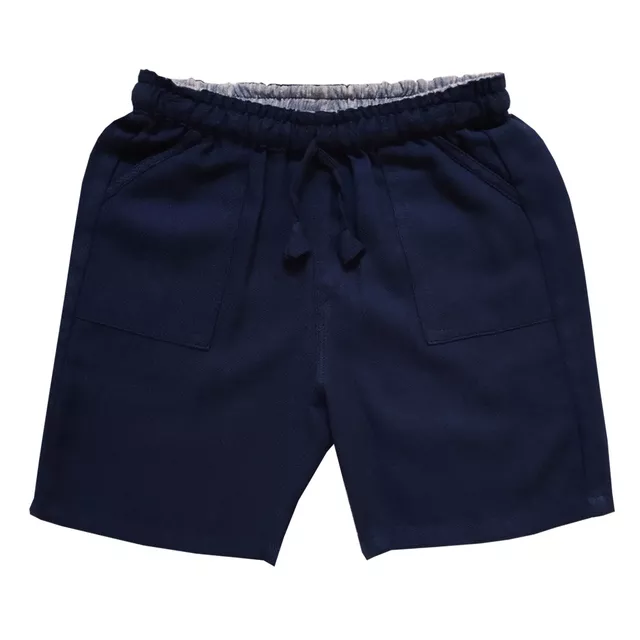 Navy Blue Cotton Summer Shorts