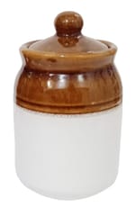 Ceramic Jar: Ideal For Pickles, Spices, Or Oils, 5 Inches Tall(12320)