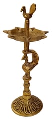 Metal Peacock Oil Lamp Diya Kuthu Vilaku: Festive Decoration or Daily Ritual Use (12513)