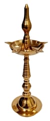 Brass Kuthu Vilakku Inauguration Oil Lamp Diya: Traditional Design?Deepam, 12 inches (11639A)