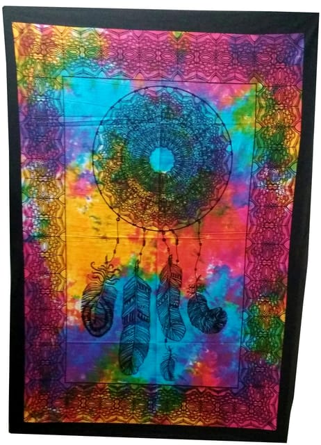 Cotton Wall Poster Beach Throw 'Dreamcatcher': Bohemian Wall Hanging Tapestry (20028)