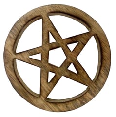 Wooden Coaster 'Pentagram: The Holy Symbol': Set of 3 Hot Pad Mats (11887)