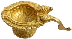 Brass Ganesh Laxmi Arti Diya Holder, Indian gift (10023)