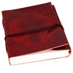 Leather Diary / Journal / Notebook with Handmade Paper for Corporate Gift or Personal Memoir: 'Celtic Cross' (10154))