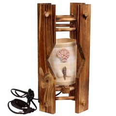 Rustic Decorative 12 inch table lamp in bamboo & jute (10123)