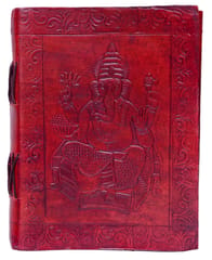 Leather Diary with Naturally Trated Paper with Ganpati statue (10444)