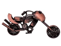 Collectible: Handcrafted Rustic Miniature Motorcycle Bike Showpiece Gift For Road Enthusiasts (10714)