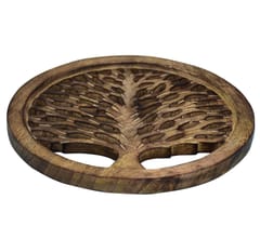 Wooden Trivet 'Tree Of Life' Coaster Hot Pad Mat For Dining Table, Kitchen  (10784)
