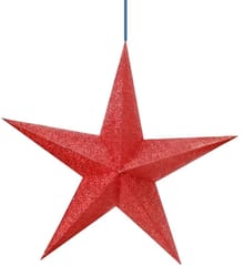 Red Shiny Paper Star: Hanging Paper Lantern for Christmas, New Year Celebration Party Decoration (chst04)