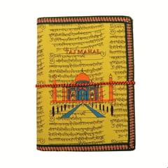 Handmade Paper Journal 'Taj Mahal, Eternal Symbol Of Love': Vintage Diary Notebook With Thread Closure (11158)