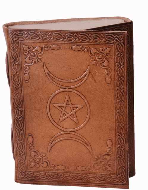 Leather Journal (Diary Notebook) 'Insha Allah': Handmade Paper In Leather Cover For Corporate Gift or Personal Memoir (11321)