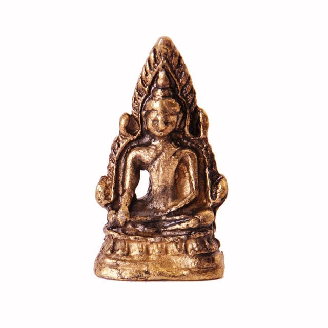Rare Miniature Statue Lord Buddha in Bhumi-sparsha Mudra, Unique Collectible Gift (11399)