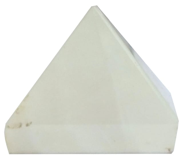 White Quartz Stone Pyramid: Reiki Healing Divine Spiritual Crystal (11929)