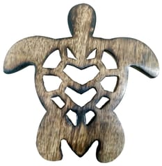 Wooden Trivet 'Baby Turtle': Coaster Hot Pad Mat or Wall Hanging (12051)