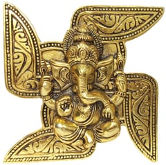 Metal Wall Hanging: Sathiya with Ganesha (12184A)