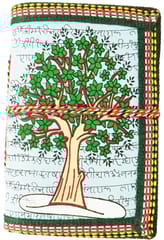 Handmade Paper Journal 'Tree Of Life': Small Pocket Diary Notebook (12131A)