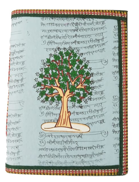 Handmade Paper Journal 'Tree Of Life': Vintage Diary Notebook With Thread Closure (12131)