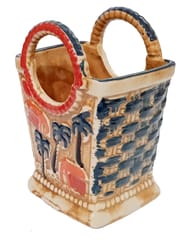 Ceramic Toothbrush / Cutlery / Stationery Holder: Large Size Multipurpose Decorative Stand (10049A)