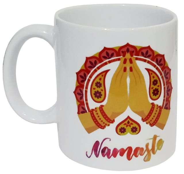 Ceramic Namaste Rangoli: Memorable Gift for Birthday, Anniversary Or Just Like That (12356A)