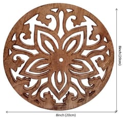 Wooden Trivet 'Flower Of Life': Coaster Hot Pad Mat Or Wall Hanging (12623)