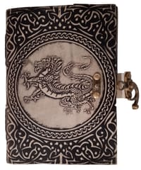 Leather Journal 'Holy Dragon': Vintage Chinese Design Diary Notebook (12586)