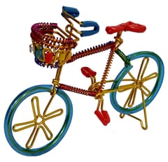 Iron Bicycle Showpiece: Colorful Wire Handicraft Decor Gift For Cycle Enthusiasts (12641A)
