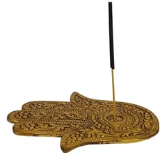 Metal Incense Stick Holder Agarbatti Dhoop Stand: Hamsa, Hand Of God (12639A)