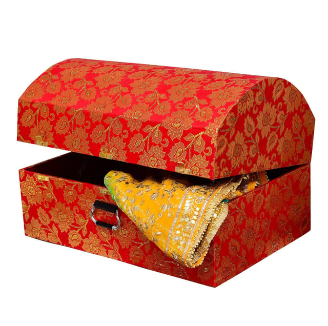 Designer Wooden Trunk For Wedding Gift Trousseau Packing (10752)