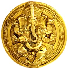 Brass Wall Hanging Siddhi Vinayak Ganesha: Majestic Plaque for Home Temple?(11913)
