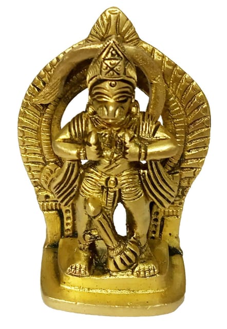 Brass Idol Hanuman: Statue Depicting Ram Always In Bajrangbali Heart (12212)