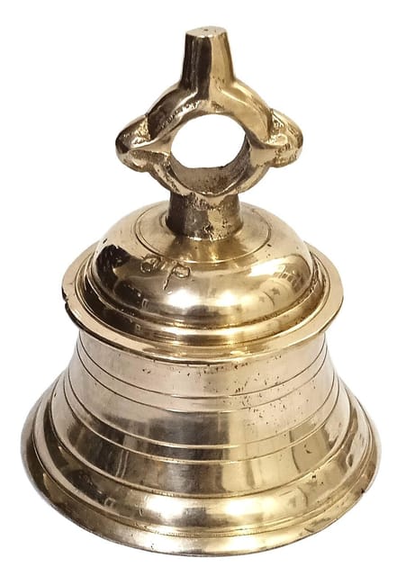 Brass Hanging Bell: Home Temple Or Nautical Chime With Deep Resonating Sound (11004)